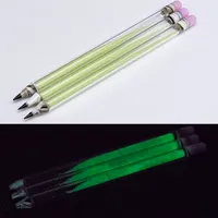 Kolorowe piasek szklany ołówek Dabber Glow w Dark Pyrex Glass Ołówek Dabber Piasek Dam Dab Rig Bong Water Pipes 749