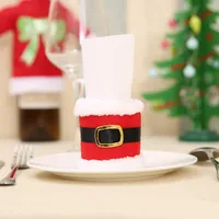 Noël Napkin Ring Creative vêtements de Noël Table de cuisine Porte-serviette pour le banquet dîner Anneau porte-serviette Décoration de Noël
