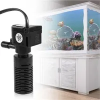 Envío libre ventas al por mayor Ultra silencioso 3 en 1 acuario purificador Fish Tank acuario filtro filtro construido filtración de calefacción