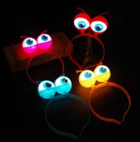 Хэллоуин LED мигает чужеродных оголовье, свет-вверх глазные яблоки волос группа Glow Party Supplies светодиодные игрушки YH1385