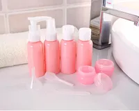 Refillable Travel Bottles Set Package Cosmetics Flaskor Plastpressning Spray Bottle Makeup Tools Kit för reseförångare
