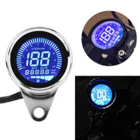 New Moto Retro Multifunzionale Digital LED LCD Contachilogrammi Tachimetro Tachimetro Tachimetro Gashion Gauge Cafe Racer per scooter Offroad