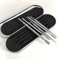 Kit di utensili da 106-121mm Kit di strumenti di cera Set di contenitori in alluminio per imballaggi vax atomizzatore titanio strumento dabber Per penna vaporizzatore erba secca