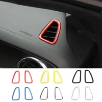 Deska rozdzielcza w lewo prawy klimatyzacja Outlet Vent Ring Naklejka na Chevrolet Camaro 2017 W górę Car Styling Akcesoria wnętrz