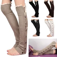 Beyaz bot manşetleri bükülme bacak ısıtıcıları için kadınlar için bükülme aşağı dantel trim yürüyüşçü bot çorapları tığ işi ayak çorapları örgü diz çorapları 8 renk