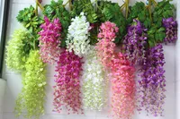Wholesale Wisteria Wedding Decorative Flowers 110cm 75cm Real Touch Flower 9 colors Artificial Fake Flowers For Party Wall Home Decoration