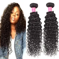 Partihandel 8a Brasiliansk Kinky Curly Hair Buntles Mink Peruvian Afro Kinky Curly Human Hair Extensions 2pcs Indian Curly Virgin Hair Weaves