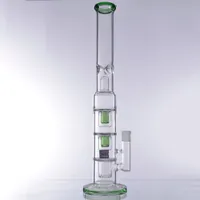 20 inch Glass bongs big green recycler beaker water smoking straight tube oil rigs water bong tall bong water pipes hookahs