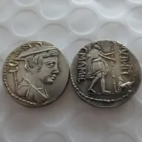 RM (02) Ulysses met zijn hond Argus. Mamilius zeldzaam Roman Republic Coin Denarius Nice Quality Coins Retail / Hele Sale Gratis verzending