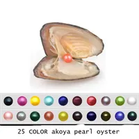 Nouveau bricolage Akoya Oyster Pearl 6-8 mm Nouveau 25 mélange Couleur Freshater Gift Natural Pearl Perles en vrac Décorations Vacuum Packaging Wholesale
