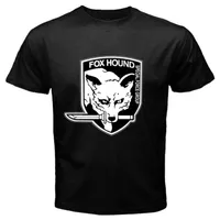 2018 Moda Foxhound Fox Hound Metal Gear Solid Special Force Uomo Nero Maglietta Uomo T Shirt Stampa cotone manica corta T Shirt