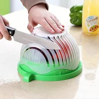 Salad Cutter Bowl Kitchen Gadget Groente Vruchten Slicer Chopper Wasmachine en Snijder Snelle Salade Maker Keukengereedschap
