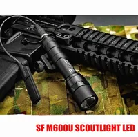 SF M600U Scout Luz LED 500 Lumens CREE LED XP-G R5 Luzes Pistola Versão Completa Caça Lanterna Interruptor Tático Preto