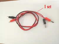 30 coloque el Alligator Test Clip en el conector Banana Acerca de la longitud 1M (Rojo + Negro)