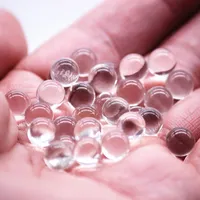 Atacado 100 pcs / saco 6mm de alta precisão transparente contas de vidro de jóias fazendo diy mármores decoração de tanque sem buracos