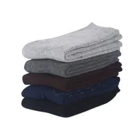 Nieuwe Aankomst 2017 Winter Merk Thicken Warm Katoenen Sokken voor Mannen Gestippelde Lijn Terry Sokken Mannelijke Casual Floor 5 Pairs / Lot