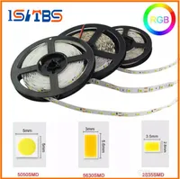 LED 스트립 빛 12V SMD3528 5050 5630 300LED 스트립 비 방수 리본 유연한 스트립 홈 바 장식 LAMPADA LED 5M / ROLL RGB