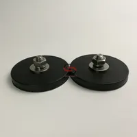 2PC 55L Neodymium Magnet Pot D66mm with Rubber Coated LED working light camera fixture magnetic base