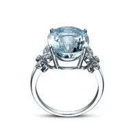 Blue Diamond Topaz Ring Vinger Crystal Butterfly Rings Brida Wedding Mode-sieraden voor Vrouwen Gift Will and Sandy