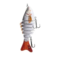 10 cm pływać realistyczne połowy Minnow Lure Słączył 7-segment Crank Bait Crankbait Bass Pesca Tackle Treble Hak Przynęty Woblery Przynęty