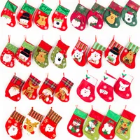26 Styles Mini Christmas Stocking Snow Design Xmas Cute Home Decorations Christmas Socks Candy Gifts Storage Bag Christmas Decorations