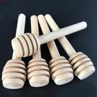 New 8cm long Mini Wooden Honey Stick Honey Dippers Party Supply Spoon Stick Honey Jar Stick