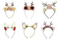 cerceau cheveux Elk Bandeau corne de cerf fleur de Noël hairband 6 couleurs mode enfants accessoires cheveux Noël
