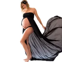 Frauen Mutterschaftskleid für Foto Shooting Pink Sommer Chiffon Kleid Mutterschaft Fotografie Requisiten Schwangere Schwangerschaftskleidung