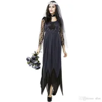 Mujeres Vampire Zombie Costume Dress Decadent Dark Ghost Bride Styling Disfraces Disfraces de Halloween Cosplay para mujer niña