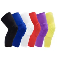 MOQ 2PCS Honeycomb Sports Safety Cintas de seguridad Voleibol Baloncesto Pista de la rodilla Calcetines de compresión Wraps Protección de braces Accesorios de moda Solo paquete