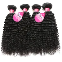 ブラジルペルーマレーシアの髪の自然な巻き巻きのヒトのジェリーカールの髪織り4束黒女性のための未処理のVrigin髪の伸び