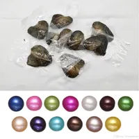 Fancy Gift Akoya High quality cheap love freshwater shell pearl oyster 6-8mm mixed colors pearl oyster with vacuum packaging