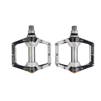 2 Colors New Alloy MTB Mountain Road Bicycle Pedals Flat Aluminum Alloy Pedals Platform with Gearwheel Bike Cycling Accessories