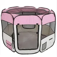 2018 Wholesale 57 inch Portable Foldable 600D Oxford Cloth & Mesh Pet Playpen Fence with Eight Panels 59cm 94cm Dog Travel & Outdoors