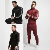 Erkek eşofman ceket jogger Erkekler spor ceketler fermuar hoodie Spor Salonları Takım Survetement Homme Eşofman vücut Geliştirme Kazak Erkek giyim