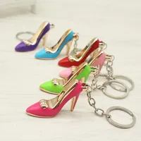 2018 Shoes Keychain Purse Pendant Bags Cars Shoe Ring Holder Chains Key Rings For Women Gifts Women acrylic High Heeled
