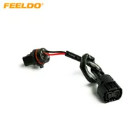 FEELDO 2PCS 자동차 5202 / H16 / 2504 / PSX24W 여성용 소켓 커넥터 (와이어 하네스 케이블 HID / LED 변환 # 1412 포함)