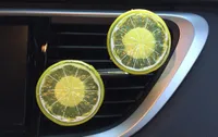 Ornamento Car Acrílico bonito Limão Maçã tomada Vents Perfume perfumado Clipe Decoração Air Freshener Difusor Automobile Decor presente
