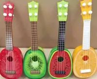 Guitarra Juguete para niños Instrumento musical Mini Cuatro cuerdas Guitarra Simulación Fruta Guitarra Bebé Juguetes educativos educativos de plástico