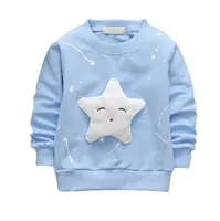 T-shirt a maniche lunghe per bambini T-shirt a maniche lunghe All-Match Coreano Star Girl Giacca Direct Estremo Trade Drop Shipping Nuovo