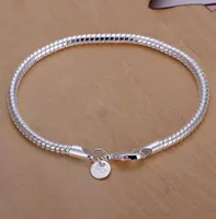 925 Posrebrzana biżuteria łańcuch Charm 3mm Snake Chain Bransoletka Biżuteria Moda Marka Urok Bransoletki