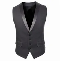 Men&#039;s Formal Waistcoat Single Breasted Solid Fit Vest Formal Business Jacket Slim Suits Vest Gilet Homme for Working Style XN