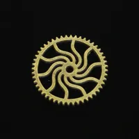 75 unids encantos de la aleación de zinc chapado en bronce antiguo steampunk gear Charms para la joyería que hace DIY hechos a mano colgantes 25 mm