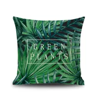 2020 Rainforest Leaves Africa Tropical Plants Hibiscus Flower Throw Linen Pillow Case Chair Sofa Cushion Cover Free Shipping