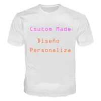 3D 맞춤형 Tshirt 남성 여성 고객 T Shirts Print On Demand 3D 캐주얼 Tees 탑스 티셔츠 플러스 사이즈 5XL Diseño personalizado