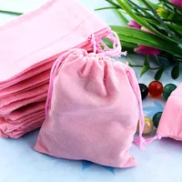 New 100pcs 7x9cm Velvet Drawstring Pouch Jewelry Bag Weekend New Year Birthday Christmas Wedding Party Gift Pouch Bag Christmas Gift