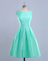 Vestidos de Madrinha Mint Green Bridessaidドレス2018ライトブルーショートブライドメイドドレスカセメントローブデモイゼル