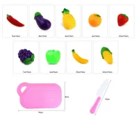 11 sztuk Cięcie plastikowe Sztuczne Dzieci Dzieci Warzywa Dynia Rzodkiewka Kapusta Klasyczna Zabawka, Kuchnia Food Desiden Play House