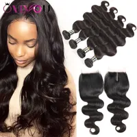 Malasia Body Wave Virgin Hair 4 Bundles con tapa superior del cuerpo del encierro teje peinados para mujeres negras Proveedor superior Vendedores de cabello humano