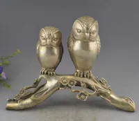 Porcellana Uccello di Silverhawk fortunato di notte del gufo di Minerva sulla statua dei rami